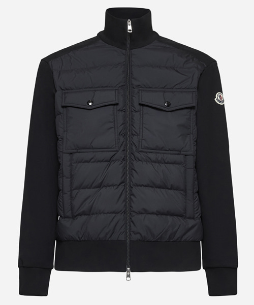 나일론 저지 패딩 가디건