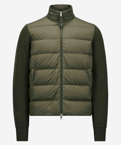 코튼 집업 패딩 가디건