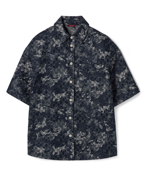 GG 자카드 데님 셔츠