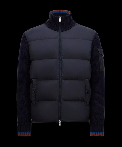 패딩 울 집업 가디건