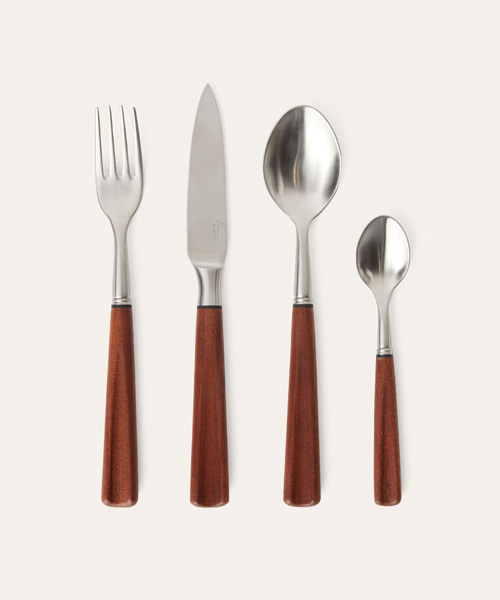 소프트 마호가니 수저 세트