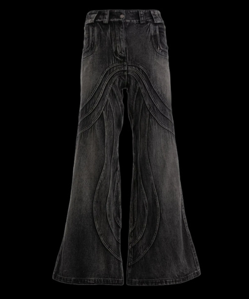 웨이브 헤비 데님 팬츠