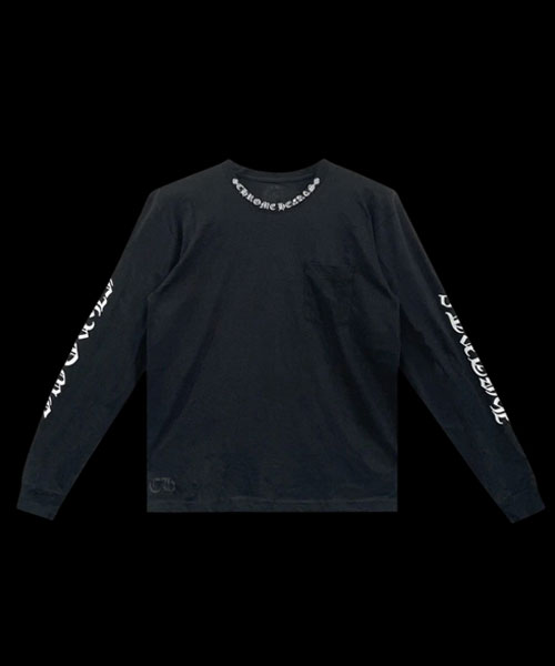 넥 스크립트 로고 롱슬리브 티셔츠