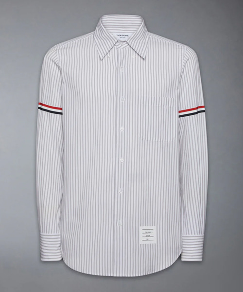 마드라스 코튼 암밴드 셔츠