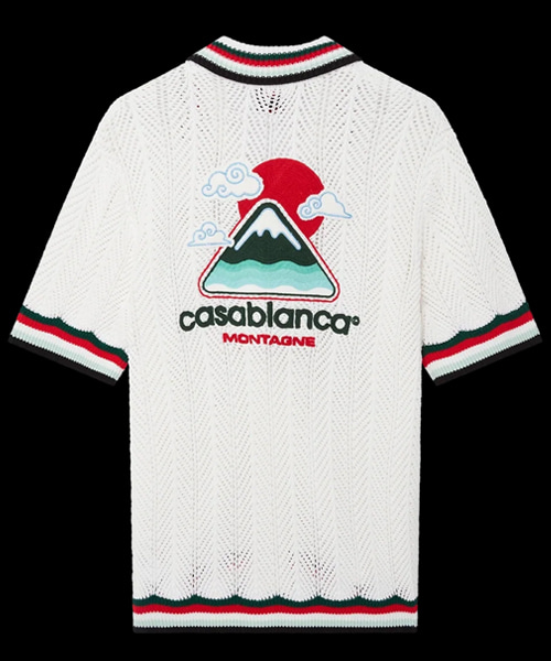 코튼 몽타뉴 온둘레 크로셰 반팔 셔츠