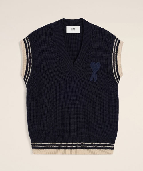 울 리브드 슬리브스 브이넥