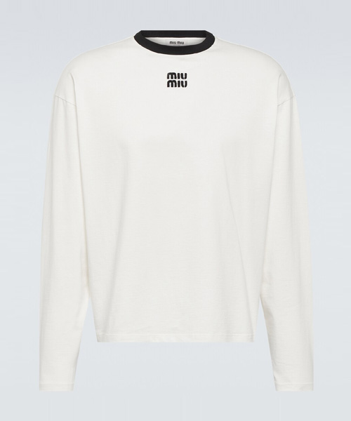 로고 코튼 저지 탑