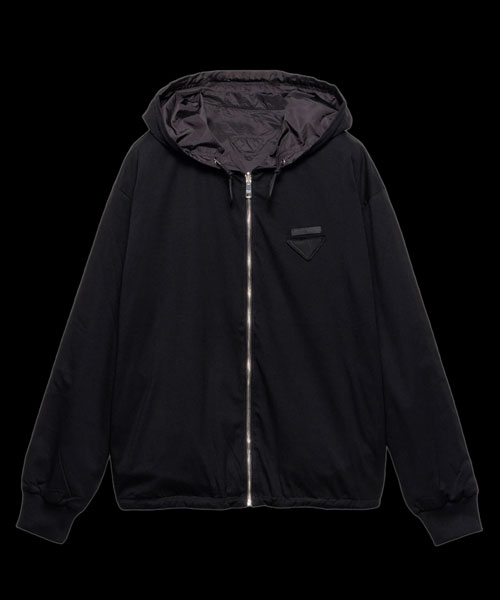 리버시블 저지 후드 블랙