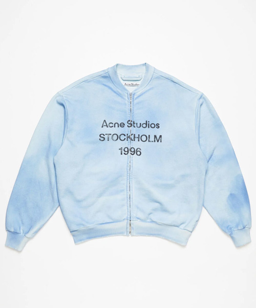 스탬프 로고 프린트 집업 자켓