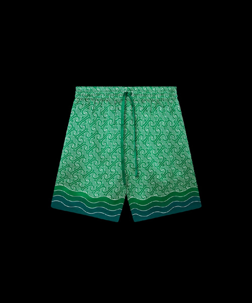 컬럼 모노그램 실크 쇼츠