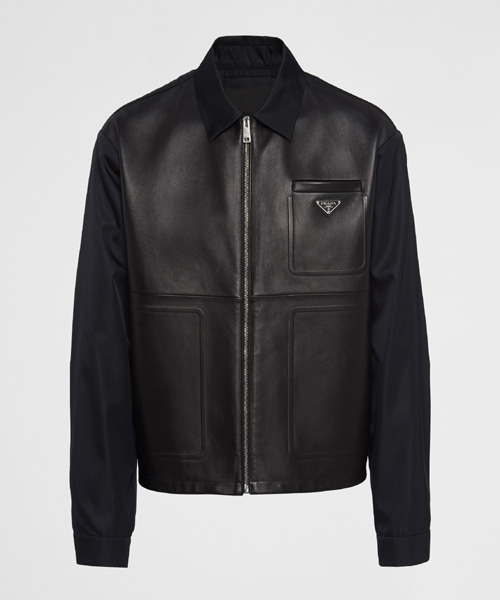 리나일론 레더 자켓