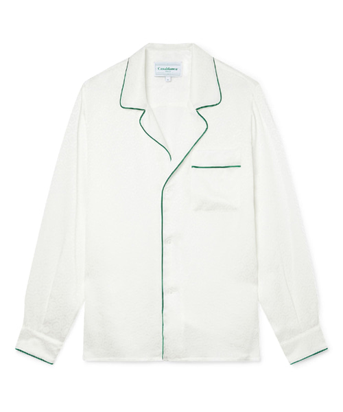 모노그램 파자마 실크 셔츠