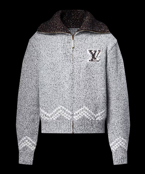 지퍼 니트 블루종