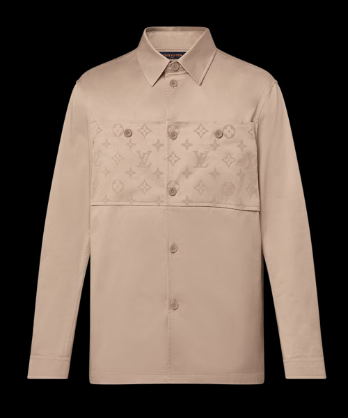 플록드 캐주얼 코튼 오버셔츠