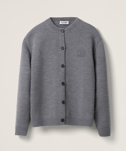 울 & 나일론 니트 가디건