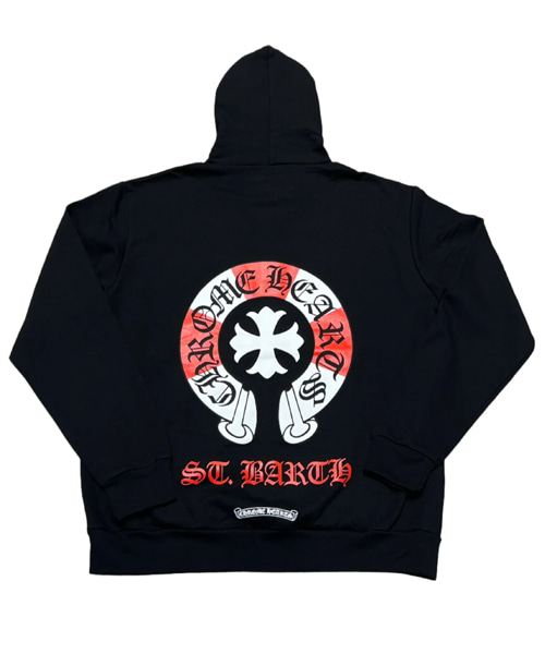 홀스슈 로고 후드 스웨트셔츠