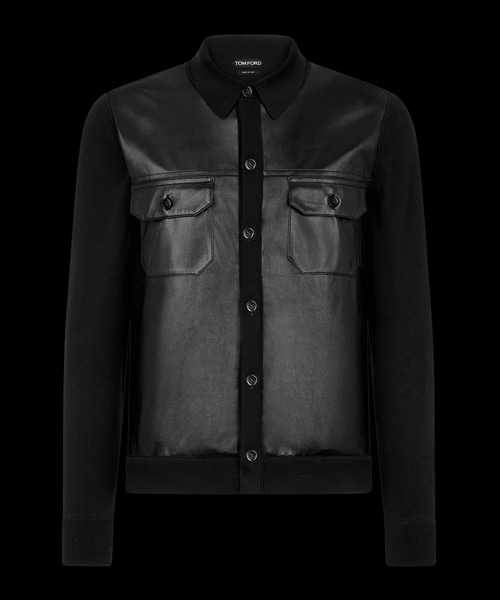 레더 프론트 셔츠 자켓