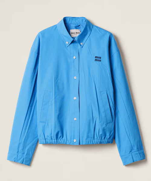 포플린 블루종 재킷