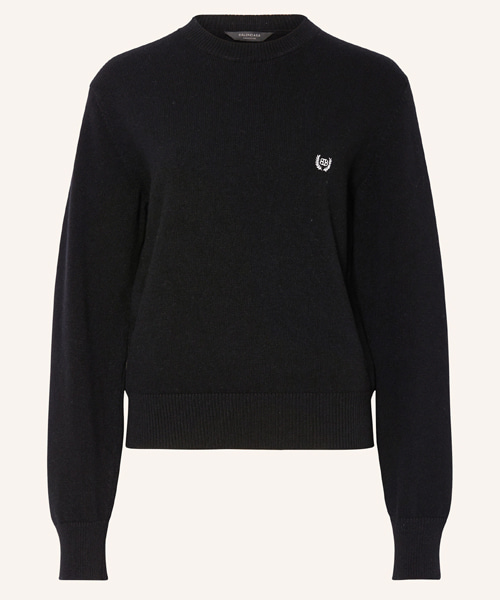 로고 자수 스웨터