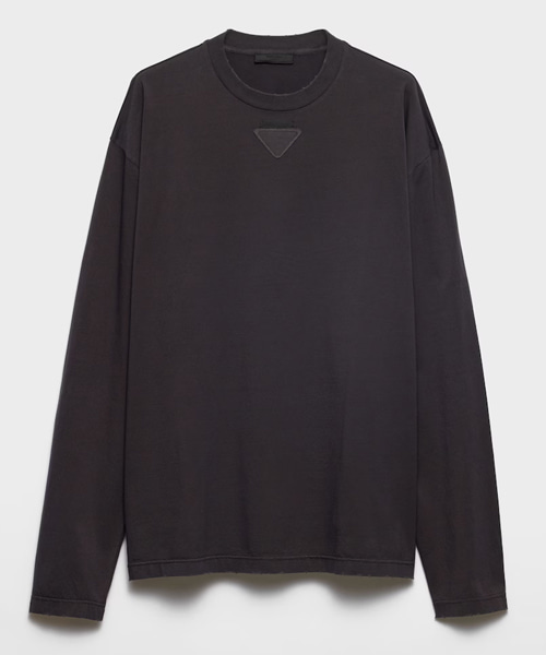 롱 슬리브 코튼 티셔츠