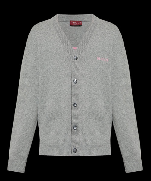 서핑 자수 울 가디건