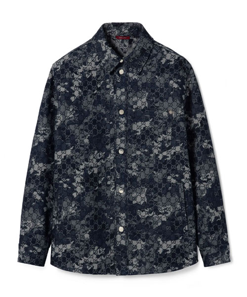 GG 자카드 데님 셔츠