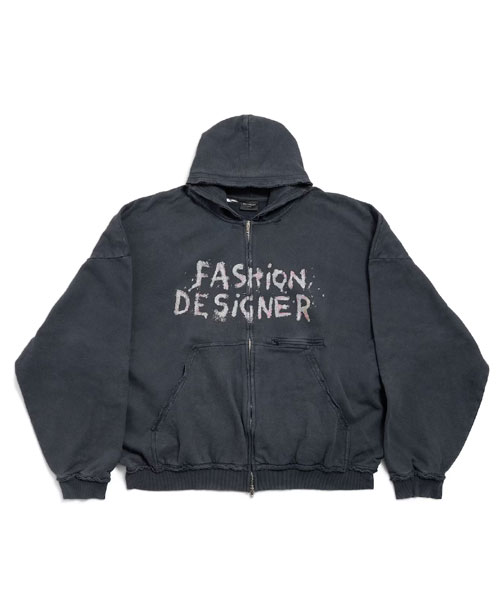 패션 디자이너 라지 핏 풀드 집업 후디