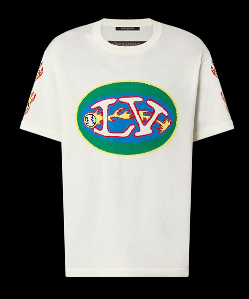 그래픽 숏 슬리브 크루넥