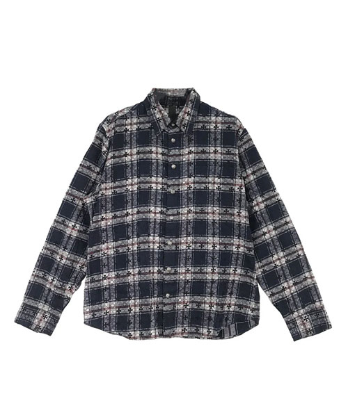 모노그램 크로스 패치 플란넬 셔츠