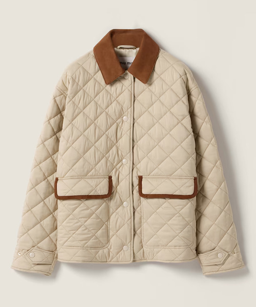 퀄팅 기능성 퐁제 블루종 재킷