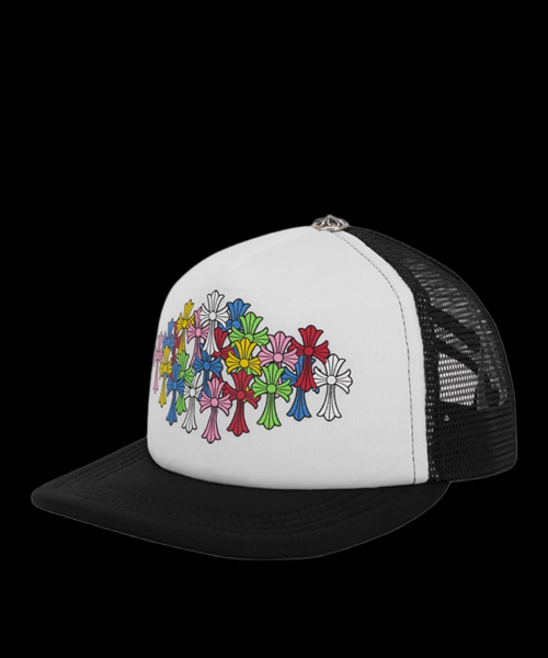 멀티 컬러 크로스 메쉬 트러커햇