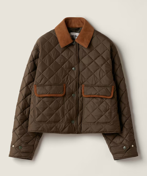 퀄팅 기능성 퐁제 블루종 재킷