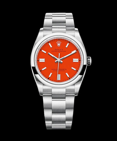 오이스터 퍼페추얼 (코랄 레드 다이얼) 41mm