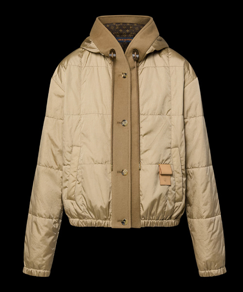 후디드 퀄티드 립스톱 자켓