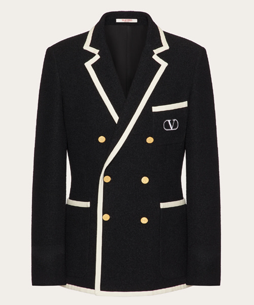 시그니처 자수 울 자켓