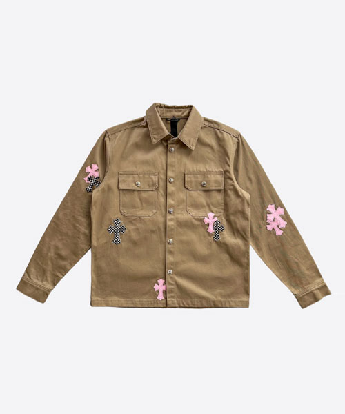 크로스 패치워크 도그 재킷