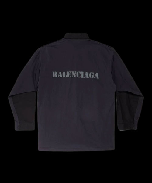 스텐실 타입 하이브리드 오버사이즈 셔츠