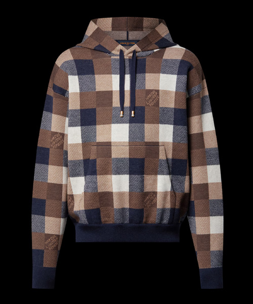 다미에 캐시미어 앤드 울 블렌드 후디