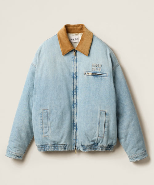 벨벳 컬러 데님 자켓