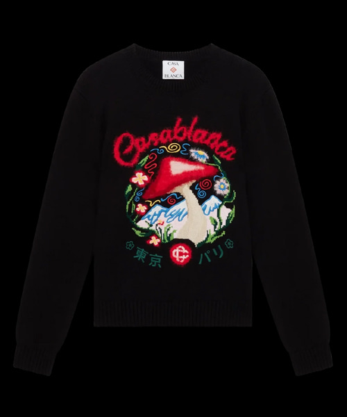 코튼 엠브로이더드 머쉬룸 점퍼