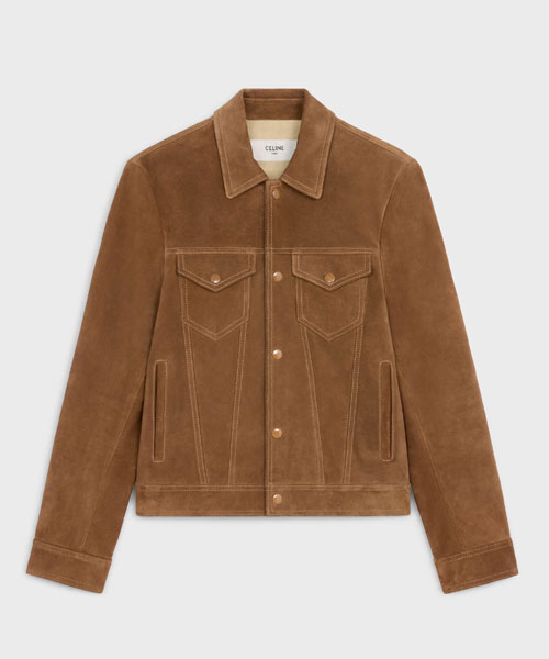 스플릿 카프스킨 트러커 자켓