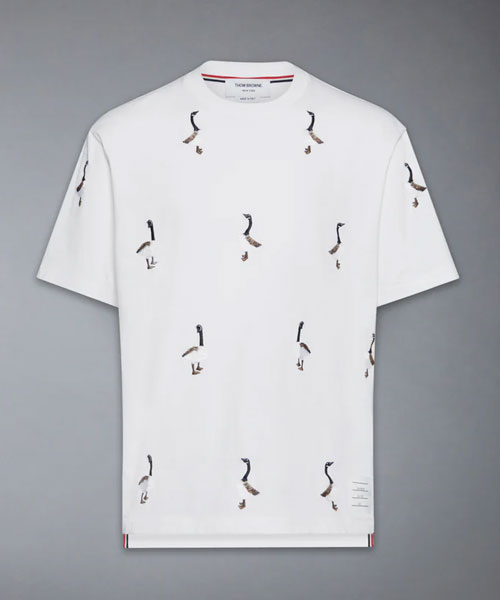 기스 프린트 저지 티셔츠