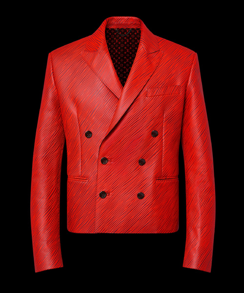 에피 더블 브레스티드 레더 자켓