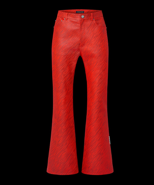 에피 플레어드 레더 트라우저