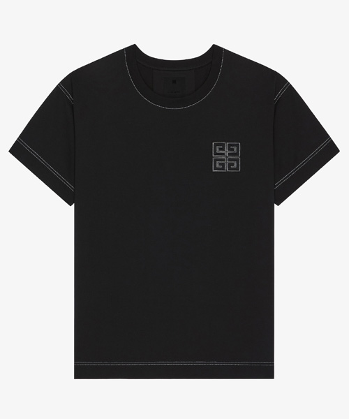 4G 로고 코튼 티셔츠