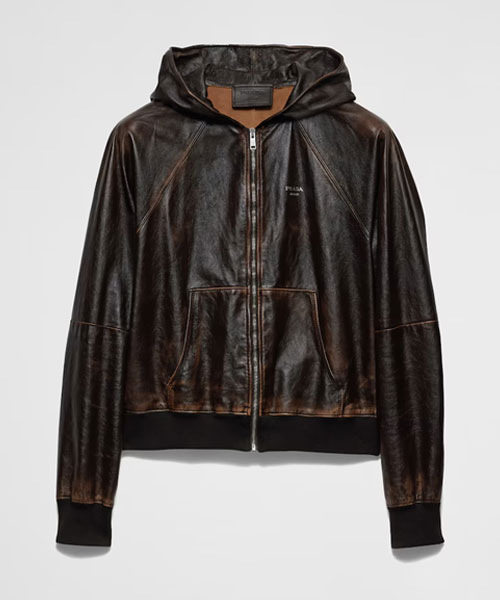 나파 레더 후디 자켓