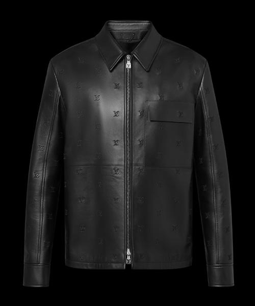 엠브로이더드 레더 오버셔츠 자켓