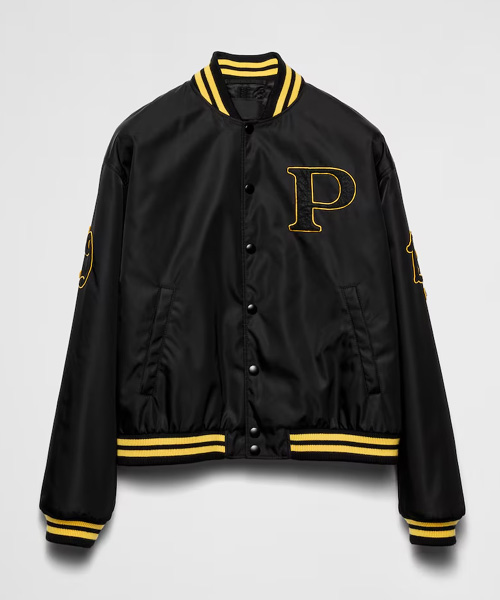 패치 장식 리나일론 바머 재킷