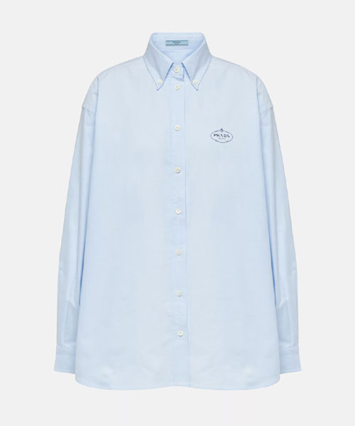 엠브로이더드 옥스퍼드 코튼 셔츠