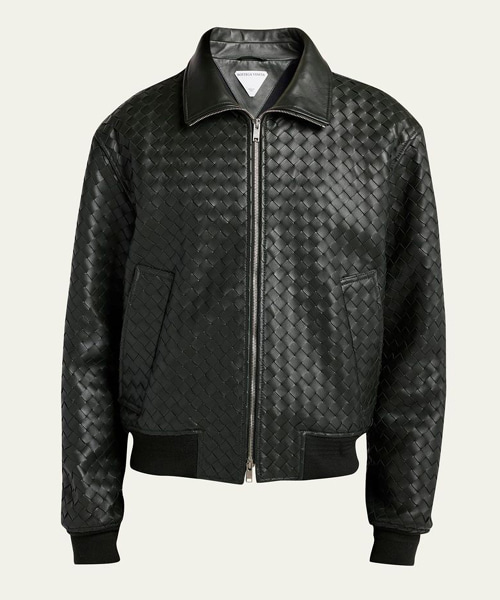 인트레치아토 레더 블루종 자켓